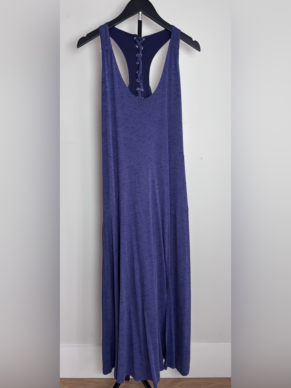 Maeve by Anthropologie Purple Lace-up Racerback Midi Tank Dress | LP | Resort